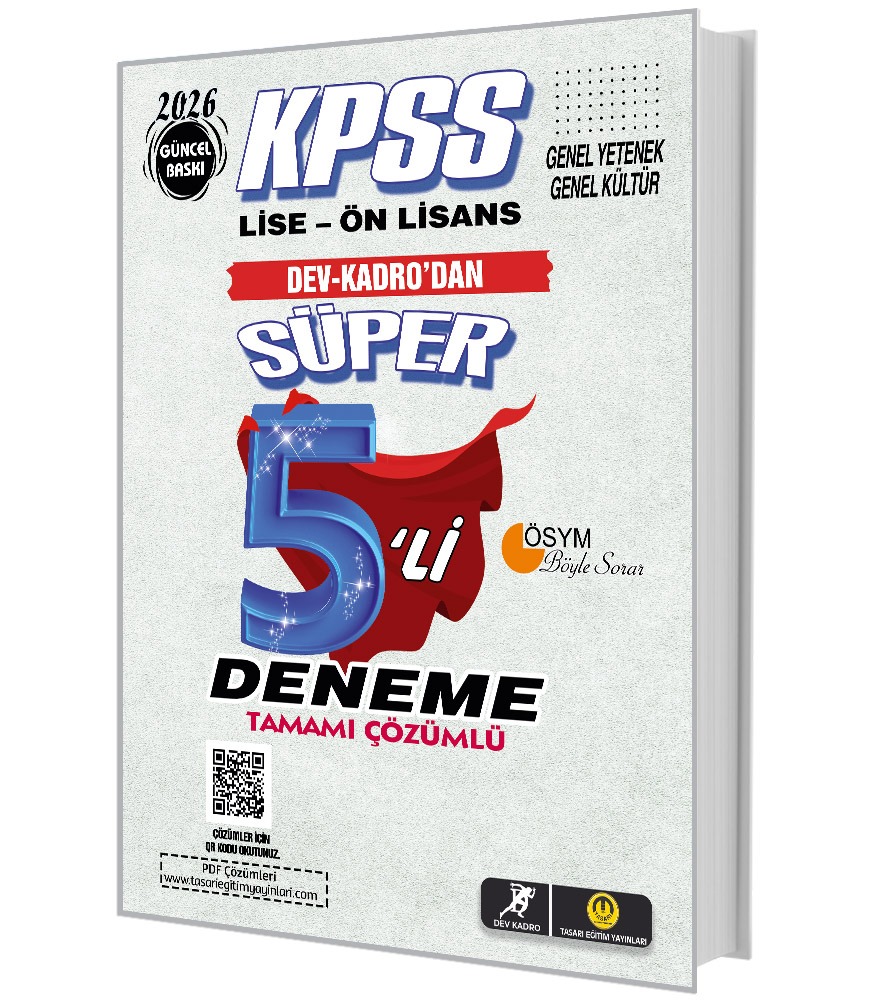 KPSS LİSE-ÖN LİSANS SÜPER 5 Lİ DENEME
